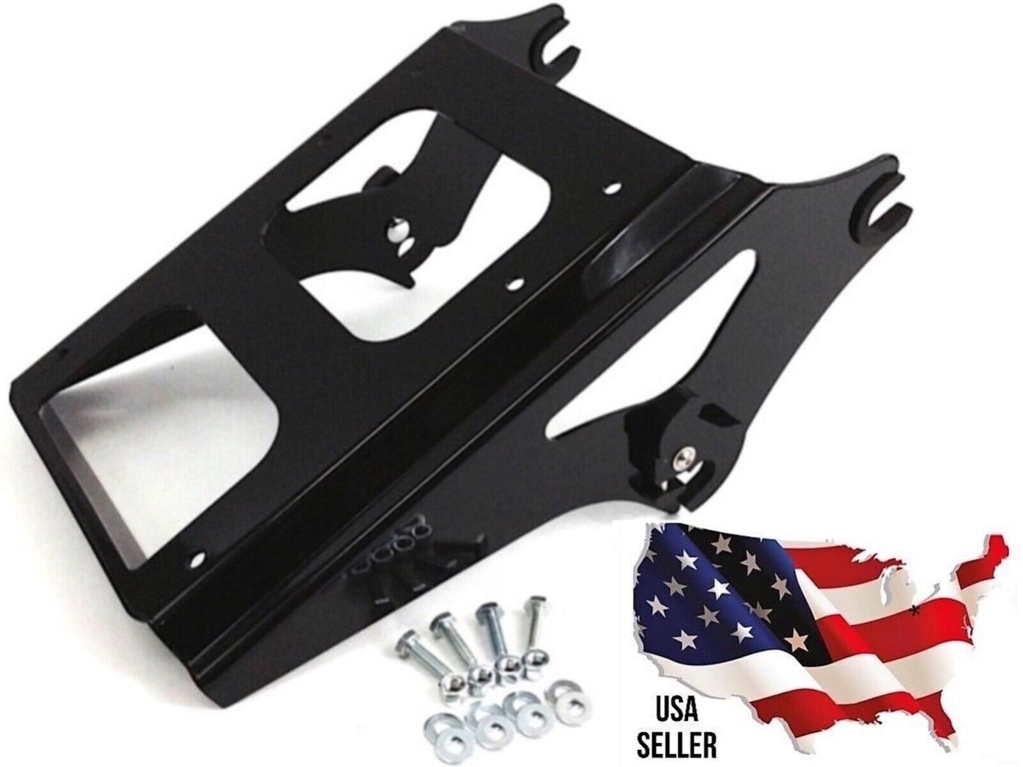 Black Harley Detachable Tour Pak Rack 2009-2013 Street Road King Glide 53276-09B QUICK RELEASE ELECTRA TOURING