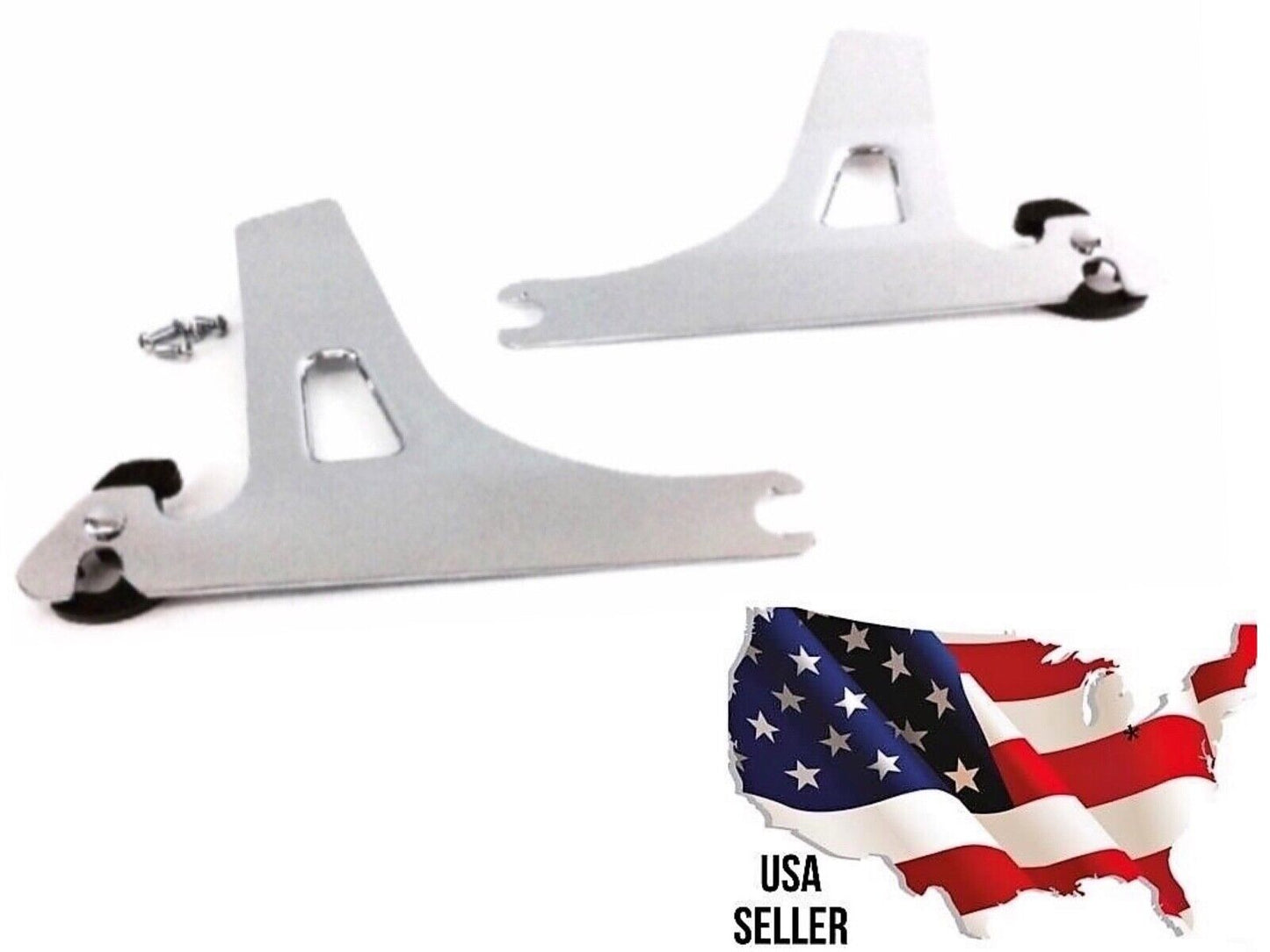 Chrome Harley 52866-06A 06-2017 DYNA Low Rider S Detachable Side plates Backrest quick release SUPER WIDE GLIDE FXD STREET BOB FAT BOB