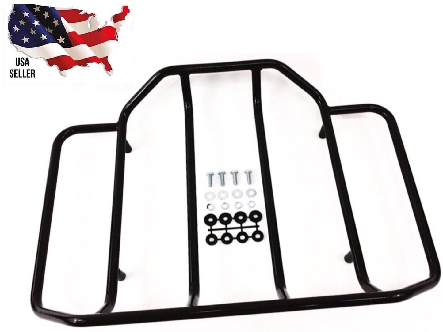 Black Harley 53665-87 Touring-Rack Lid King Chopped Razor Tour-Pack carrier lids LUGGAGE RACK STREET GLIDE ROAD KING ELECTRA ULTRA CHOPPED CVO TRI GLIDE TOURER TOURING HD