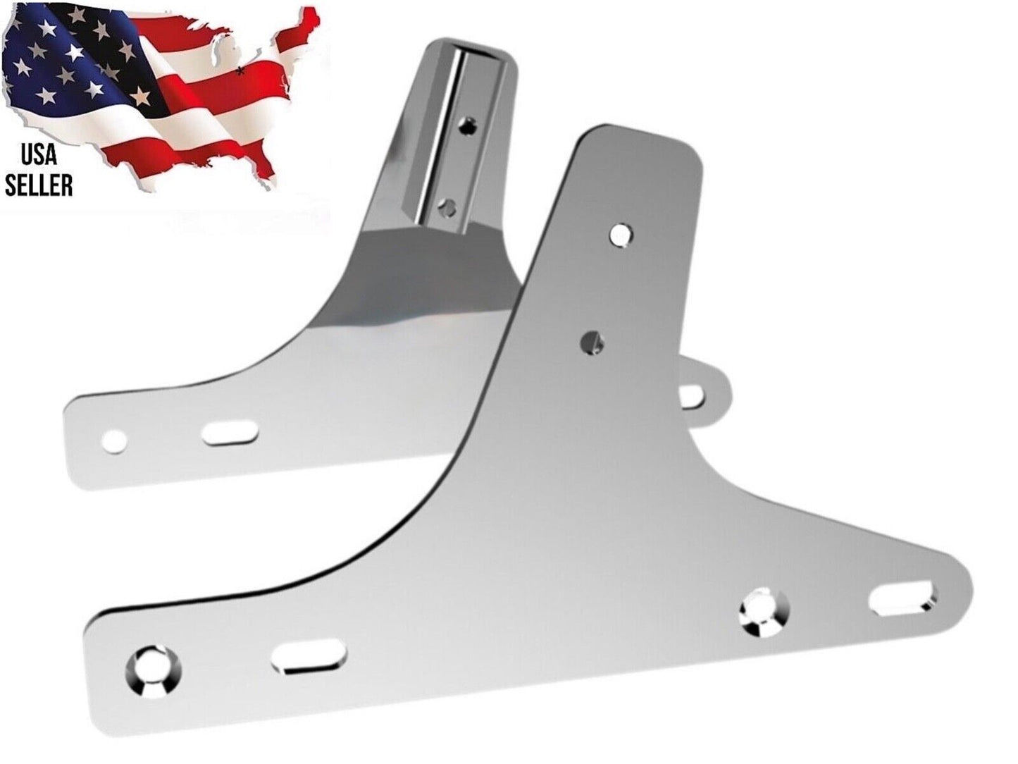DRAG SPECIALTIES CHROME Rear Backrest SissyBar FL 1958-1984 Harley Shovelhead Panhead side plates 50-0805 FLH VTWIN HD