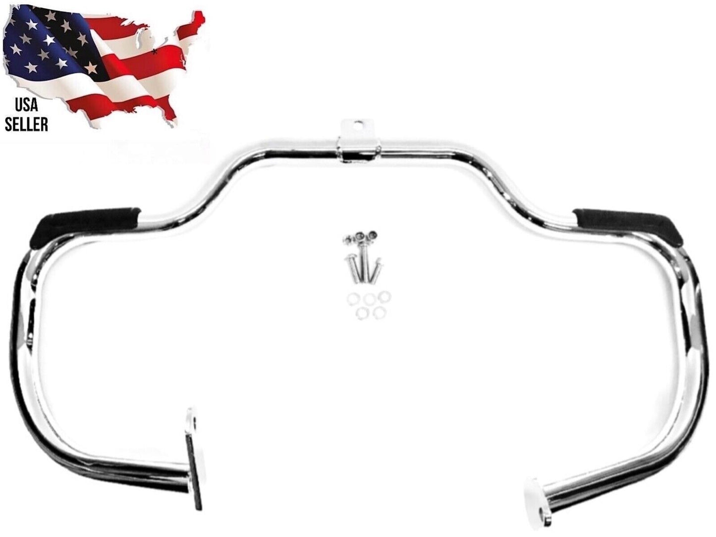 Chrome Harley Softail Crash Bars Fat Boy Heritage Classic 1986-1999 49004-90 Bar FATBOY HIGHWAY MUSTACHE BAR SPRINGER