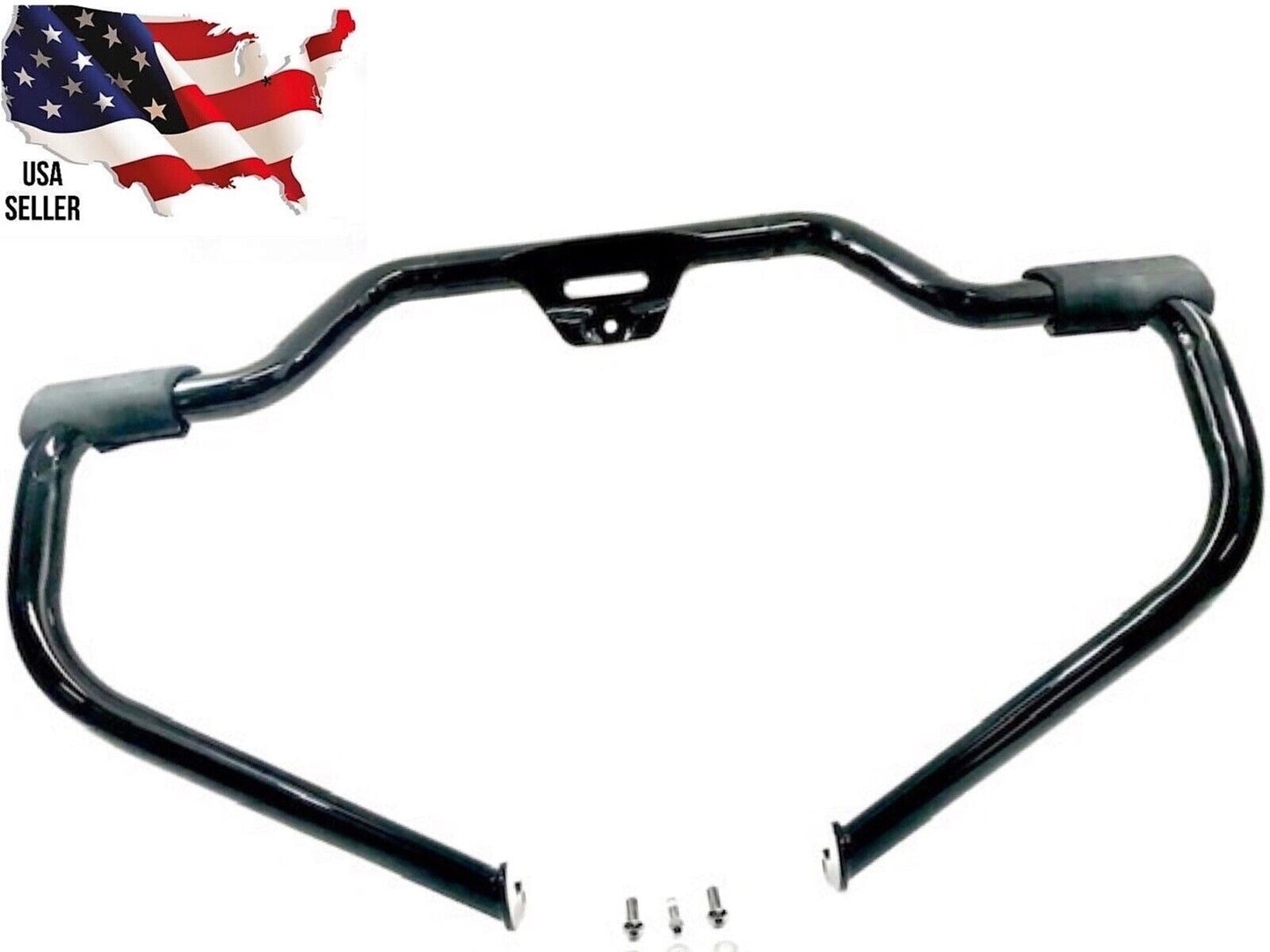 Gloss Black Harley Softail Engine Guard RF 49000141 Street Bob Fat Boy Low Rider 2018 - 2024 SPORT GLIDE BREAKOUT SLIM DELUXE MUSTACHE HIGHWAY BARS