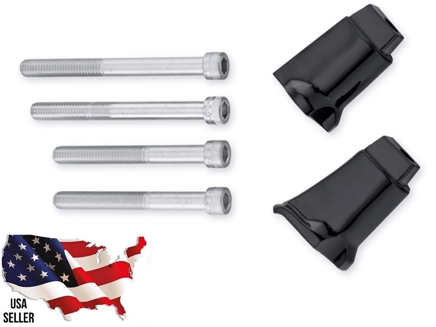 Black Harley Passenger Footboard Brackets 2018-2024 Deluxe Heritage Classic FLHC SPORT GLIDE 50501118CLASSIC