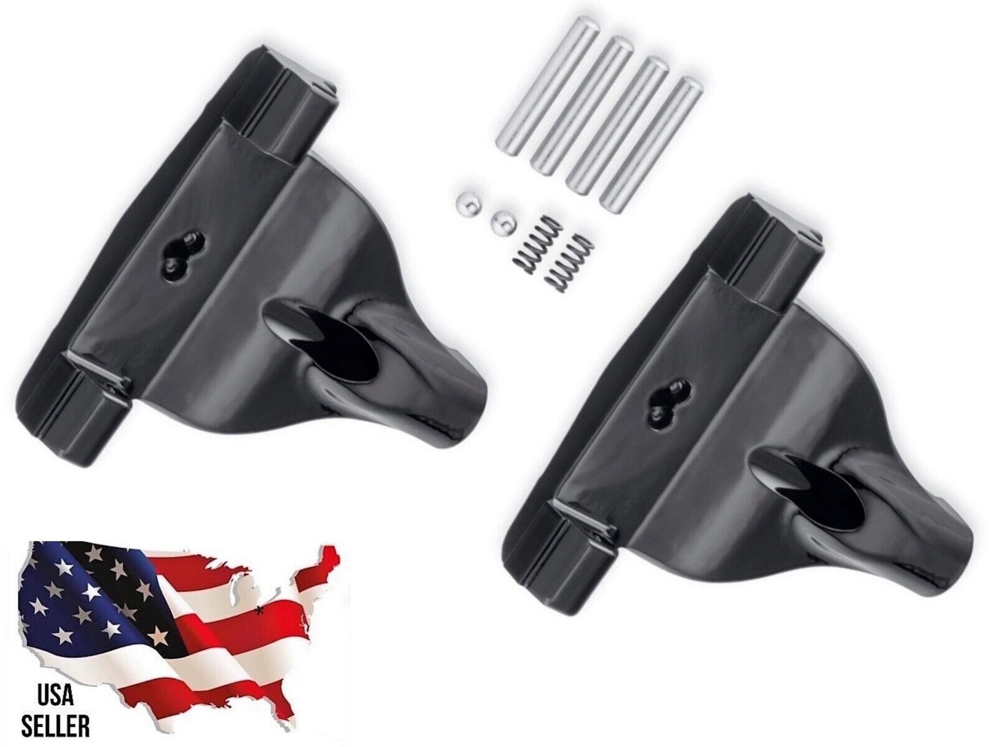 NEW Black Harley Passenger Floorboard Supports 2018-2024 Street Bob Fat Boy Slim BREAKOUT LOW RIDER SOFTAIL HERITAGE CLASSIC 50501114