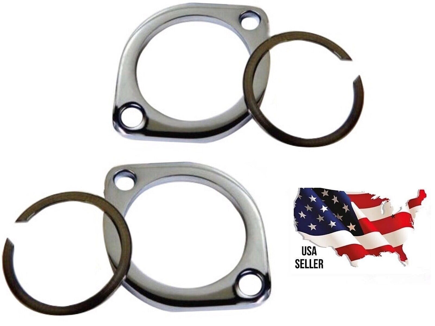 Exhaust Pipe Flange Kit Harley Big Twins 1986-2013 Sportster 65328-83 65325 1999 SPORTSTER SOFTAIL DYNA XL 203097 STREET GLIDE ROAD GLIDE HERITAGE