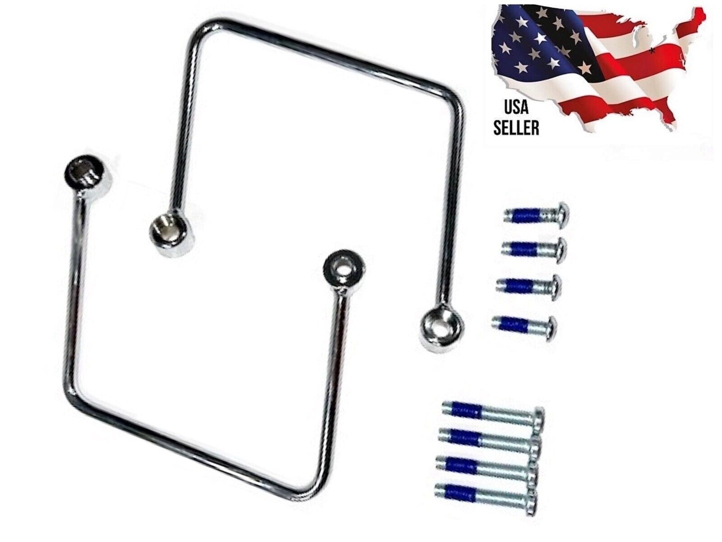 Harley CHROME Saddlebag Supports Softail Standard Slim Street Bob 90201777 18-23 STANDARD