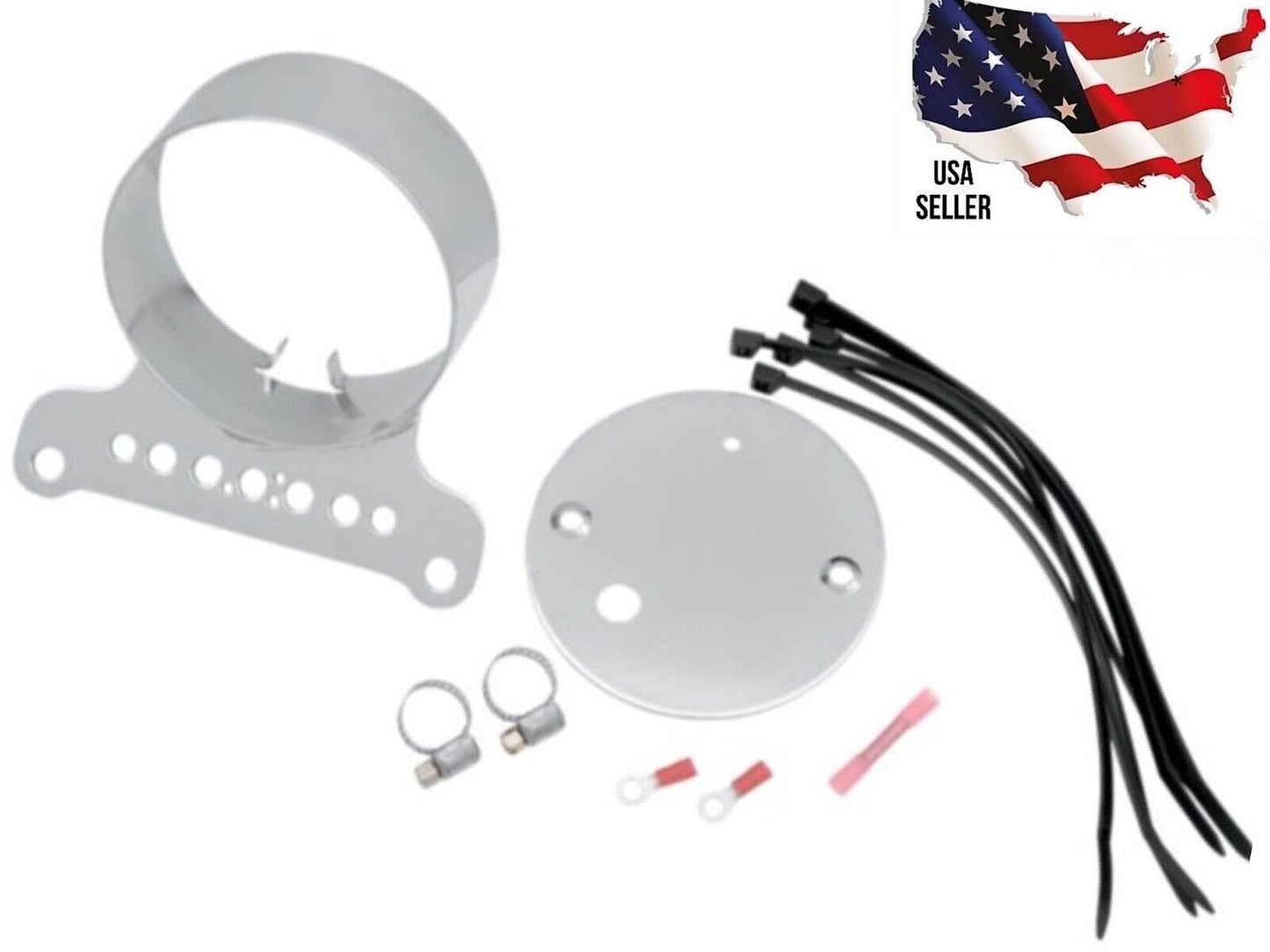 Chrome Harley 1995-2005 Sportster Single Gauge Mount Bracket 67293-95 XL1200 883 DYNA FXD 0686 39-0212 SUPER GLIDE